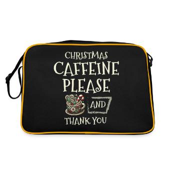 Caféine de Noël s’il vous plaît et merci Vœux de Noël - Sac Retro - noir/or - Dos