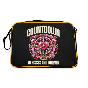 Compte à rebours pour les baisers et Forever, la romance du Nouvel An - Sac Retro - noir/or - Dos