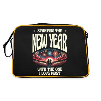 Start the new year with the most fun - Retro Bag - black/gold - Back
