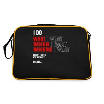 Ich Mach Was Ich Will Wann Ich Will Wo Ich Will - Retro Tasche - Schwarz/Gold - Hinten