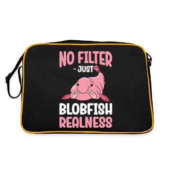 Funny Blobfish Cute Blobfish - Retro Bag - black/gold - Back