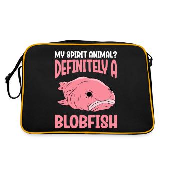 Funny Blobfish Cute Blobfish - Retro Bag - black/gold - Back