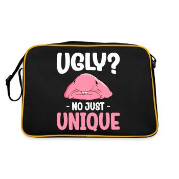 Funny Blobfish Cute Blobfish - Retro Bag - black/gold - Back