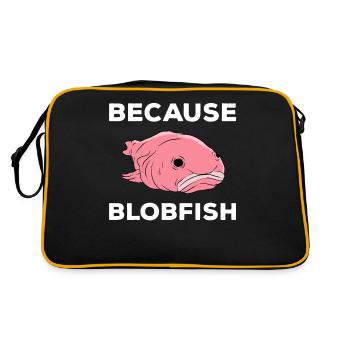 Funny Blobfish Cute Blobfish - Retro Bag - black/gold - Back