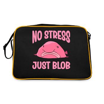 Funny Blobfish Cute Blobfish - Retro Bag - black/gold - Back