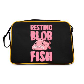Funny Blobfish Cute Blobfish - Retro Bag - black/gold - Back
