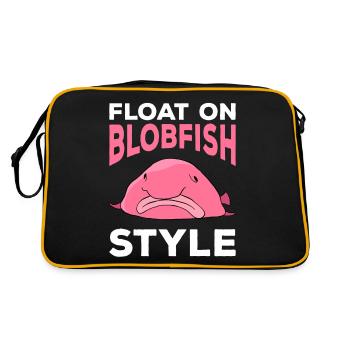Funny Blobfish Cute Blobfish - Retro Bag - black/gold - Back