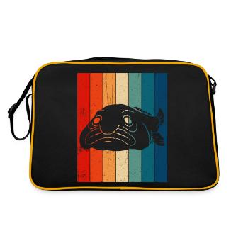 Funny Blobfish Cute Blobfish - Retro Bag - black/gold - Back
