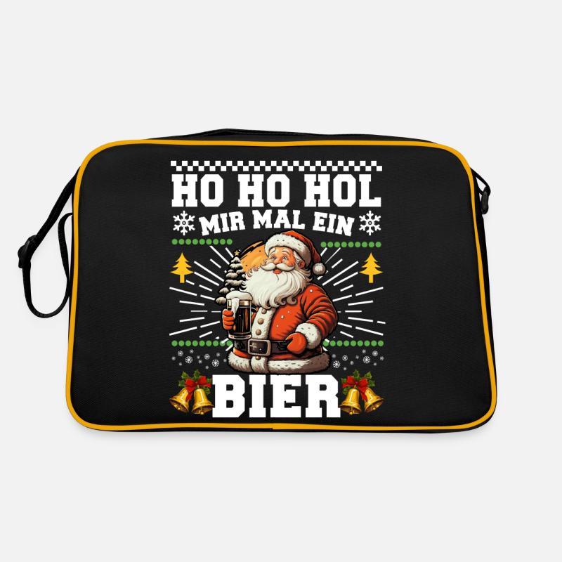 Ho Ho Hol Mir Mal Ein Bier Weihnachten Christmas Retro Tasche