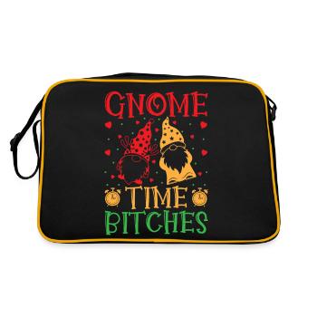 Nain de jardin Costume Gnome Temps Salopes Gnome - Sac Retro - noir/or - Dos