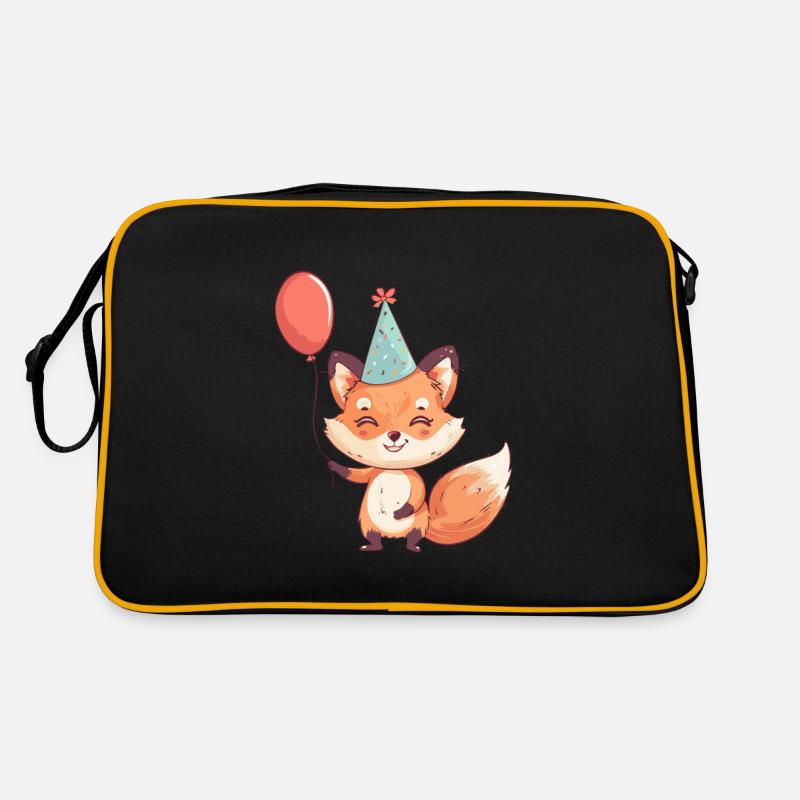 Fuchs Geburtstag Comic Retro Tasche