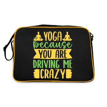 Yoga Parce Que Tu Me Fous Drôle Yoga - Sac Retro - noir/or - Dos