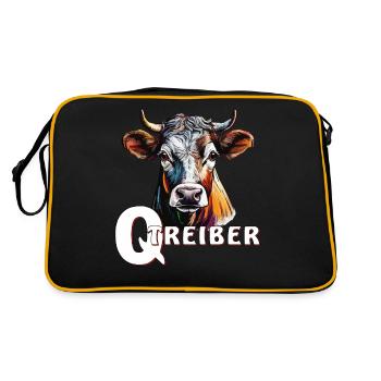 COW Q DRIVER - Sac Retro - noir/or - Dos