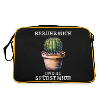 CACTUS TOUCH ME AND YOU FEEL ME - Retro Bag - black/gold - Back