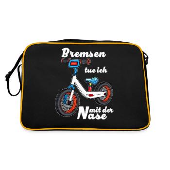 Je freine avec mon nez - Sac Retro - noir/or - Dos