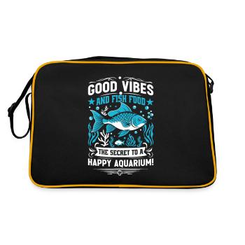 Gutes Fisch- und Fischfutter – das Geheimnis für ein glückliches Futter - Retro Tasche - Schwarz/Gold - Hinten
