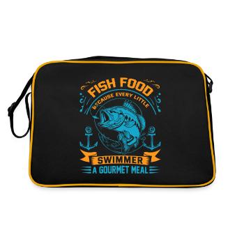 Fish food: Because every little swimmer deserves a - Retro Bag - black/gold - Back