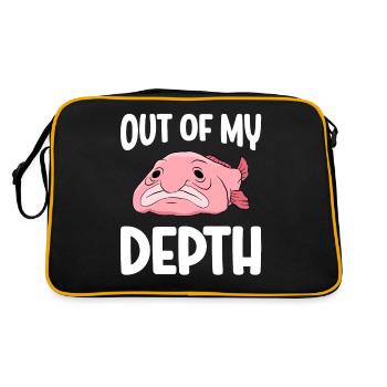 Funny Blobfish Cute Blobfish - Retro Bag - black/gold - Back