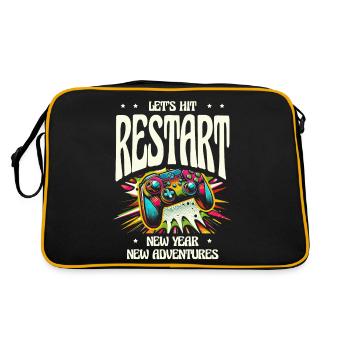 Let a new start, new year, new adventures click - Retro Bag - black/gold - Back
