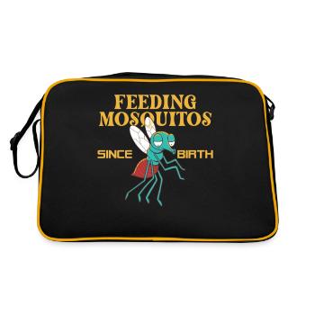 Les moustiques nourrissent de drôles d’insectes depuis leur naissance - Sac Retro - noir/or - Dos