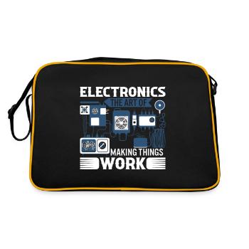 Electronics: The art of making things work. - Retro Bag - black/gold - Back