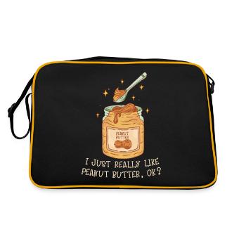 J’aime juste le beurre de cacahuète, d’accord ? Humoristique - Sac Retro - noir/or - Dos