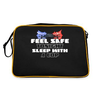 Feel safe tonight sleep with a - Retro Bag - black/gold - Back