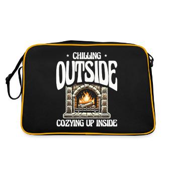 Relaxant à l’extérieur, confortable à l’intérieur, hivernal - Sac Retro - noir/or - Dos