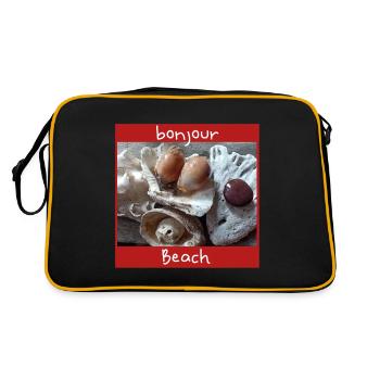 Photo de coquillages - Sac Retro - noir/or - Dos