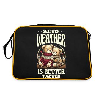 Le temps des pulls est meilleur ensemble Ambiance hivernale - Sac Retro - noir/or - Dos
