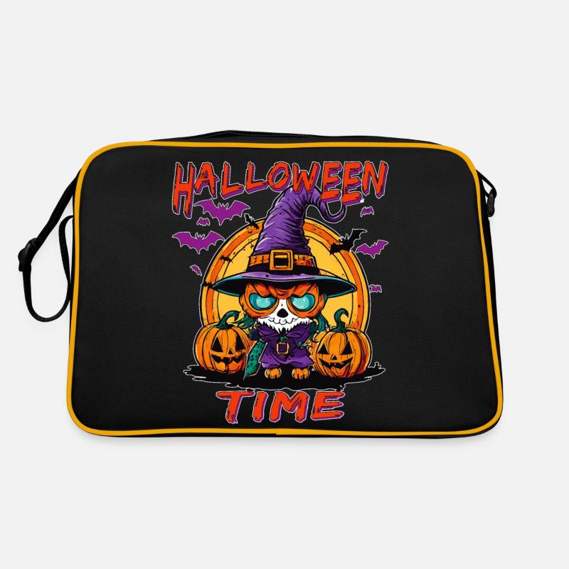 HALLOWEEN TIME - Retro Tasche - Schwarz/Gold