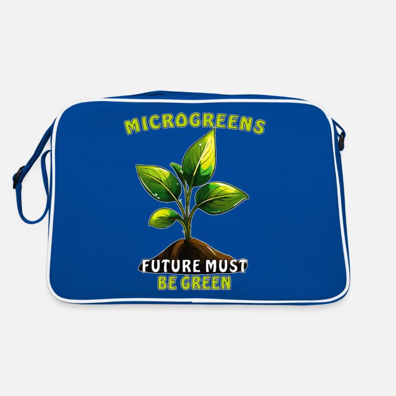 PLANT MICROGREENS FUTURE MUST BE GREEN Retro Bag