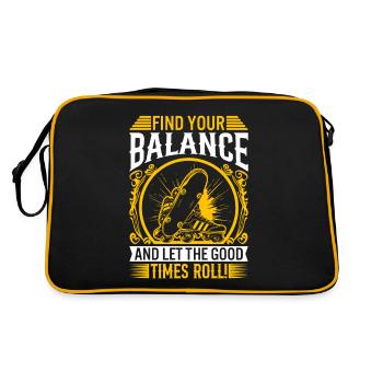 Trouvez votre équilibre et laissez les bons moments rouler ! - Sac Retro - noir/or - Dos