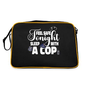 Feel safe tonight sleep with a - Retro Bag - black/gold - Back