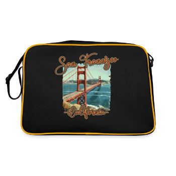 Pont du Golden Gate de San Francisco, en Californie - Sac Retro - noir/or - Dos