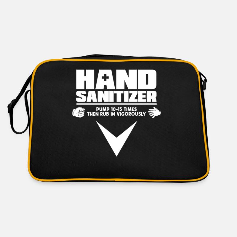 Hand Sanitizer Instructions Humorous Note for Retro Bag