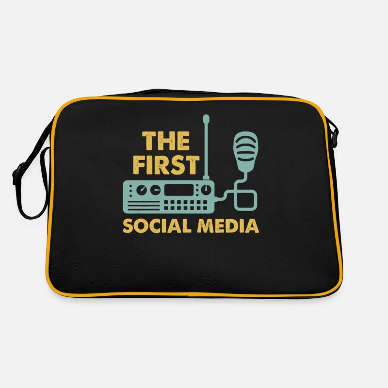 Das Erste Soziale Medium Funkgerät Mikrofon Retro Retro Tasche