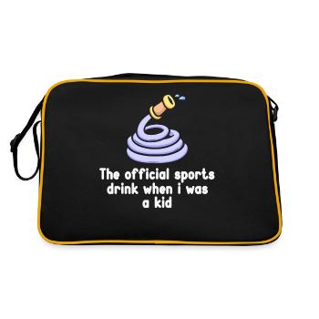 Der Offizielle Sportdrink Meiner Kindheit – - Retro Tasche - Schwarz/Gold - Hinten