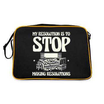 My resolution: no more New Year's resolutions - Retro Bag - black/gold - Back