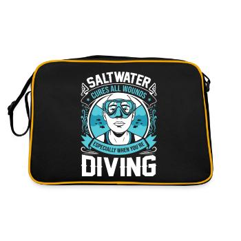 Saltwater cures all wounds – especially when you’r - Retro Bag - black/gold - Back