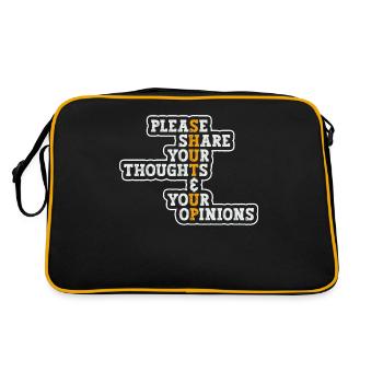 Please share your thoughts and opinions Shut up - Retro Bag - black/gold - Back