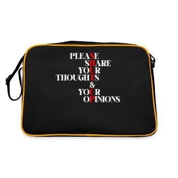 Please share your thoughts and opinions Shut up - Retro Bag - black/gold - Back