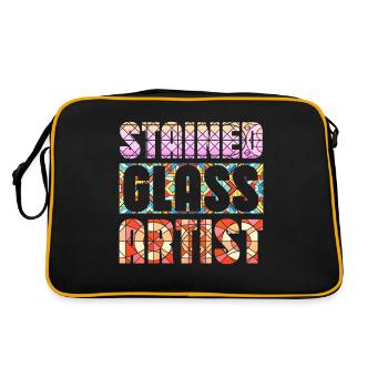 Stained Glass Artist Mosaic Glass Artistry - Retro Tasche - Schwarz/Gold - Hinten
