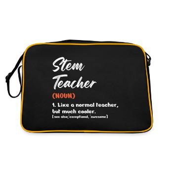 STEM Teacher Like A Normal Teacher But Much Cooler - Retro Bag - black/gold - Back