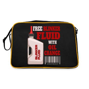 Free turn signal fluid with oil change - Retro Bag - black/gold - Back