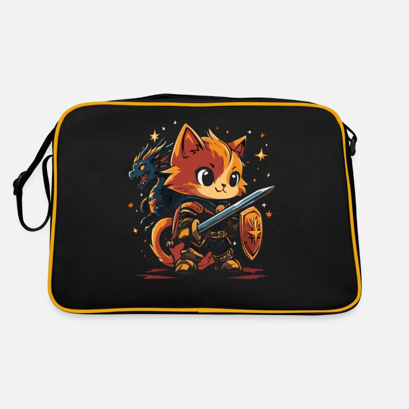 Chat Chevalier et Dragon : Aventure Sac Retro