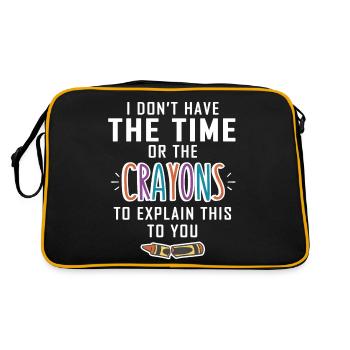 Pas de temps pour vos explications aux crayons - Sac Retro - noir/or - Dos