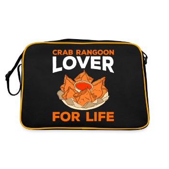 Crabe Rangoon Asie Nourriture - Sac Retro - noir/or - Dos