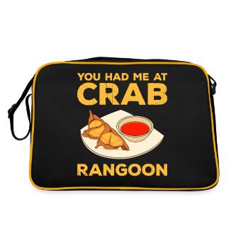 Crabe Rangoon Asie Nourriture - Sac Retro - noir/or - Dos