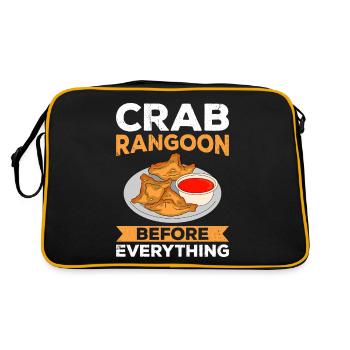 Crabe Rangoon Asie Nourriture - Sac Retro - noir/or - Dos